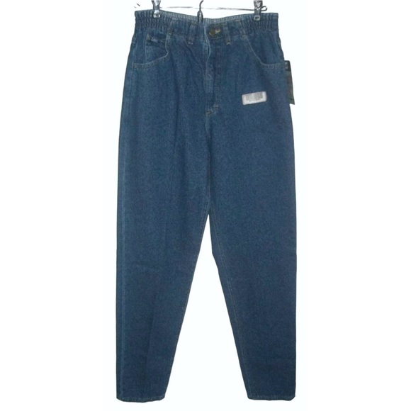 Vintage 80's Lee Mom Jeans Elastic Riders Relaxed Fit Tapered Deadstock 10 Long - Picture 2 of 10